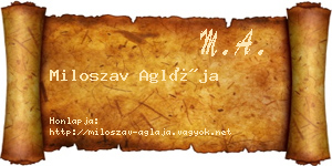 Miloszav Aglája névjegykártya